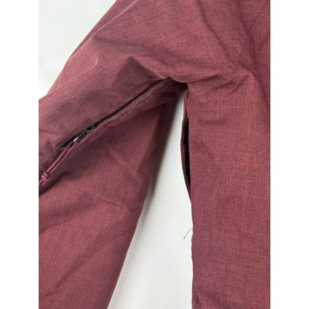 The North Face Women's Medium Jacket DryVent Burgundy Full Zip Pockets